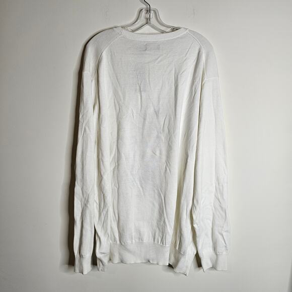Polo Ralph Lauren Vintage White Big Pony Knit Crewneck Sweater Size 5XB - Picture 2 of 5